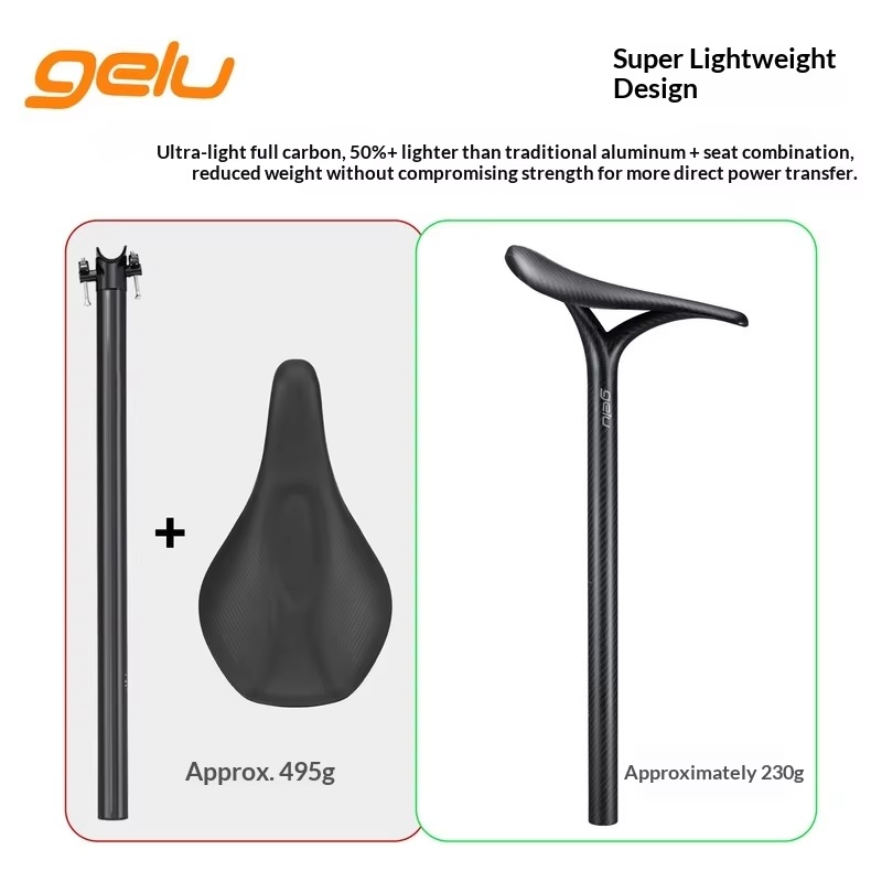 GELU 31.8mm Diameter Full Carb - Carbon Fiber Saddle review and price