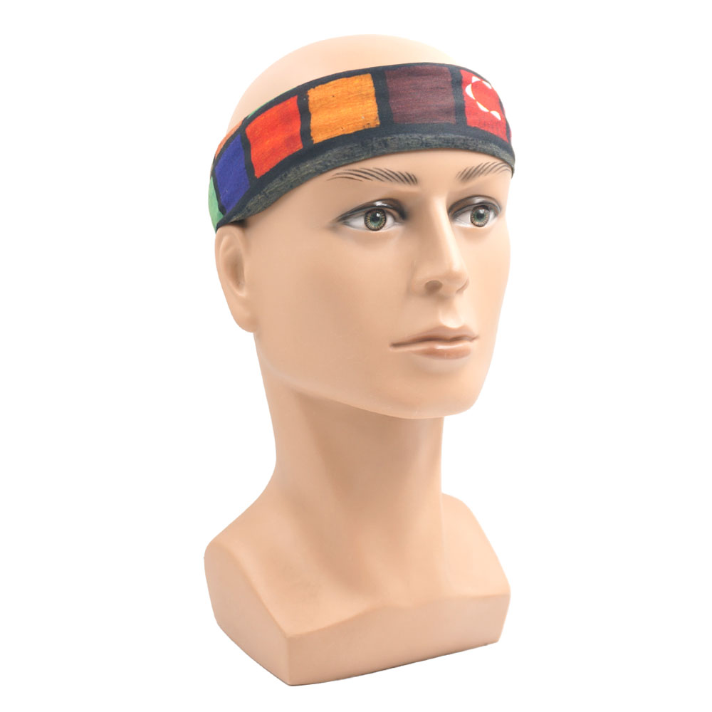 Geometric Plaid Printed Bandan - Cycling Gear For Women review and price