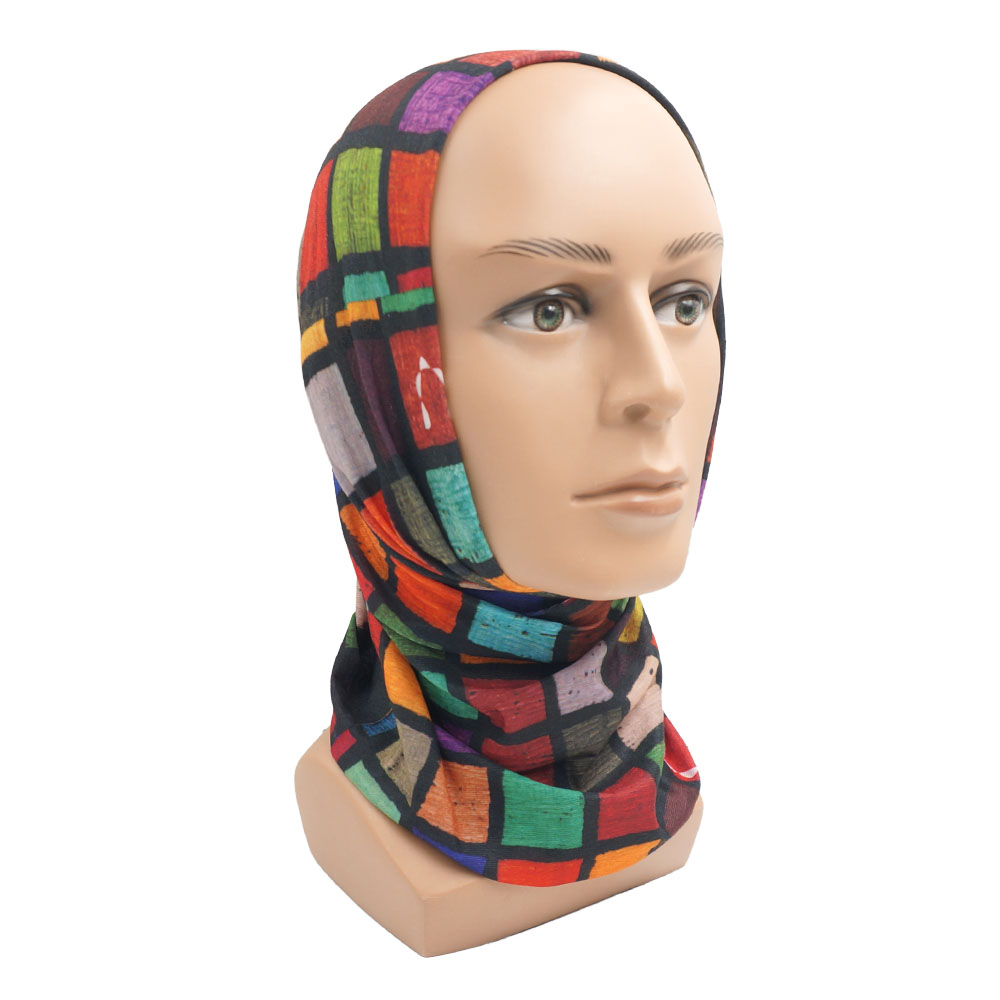 Geometric Plaid Printed Bandan - Cycling Gear For Women review and price
