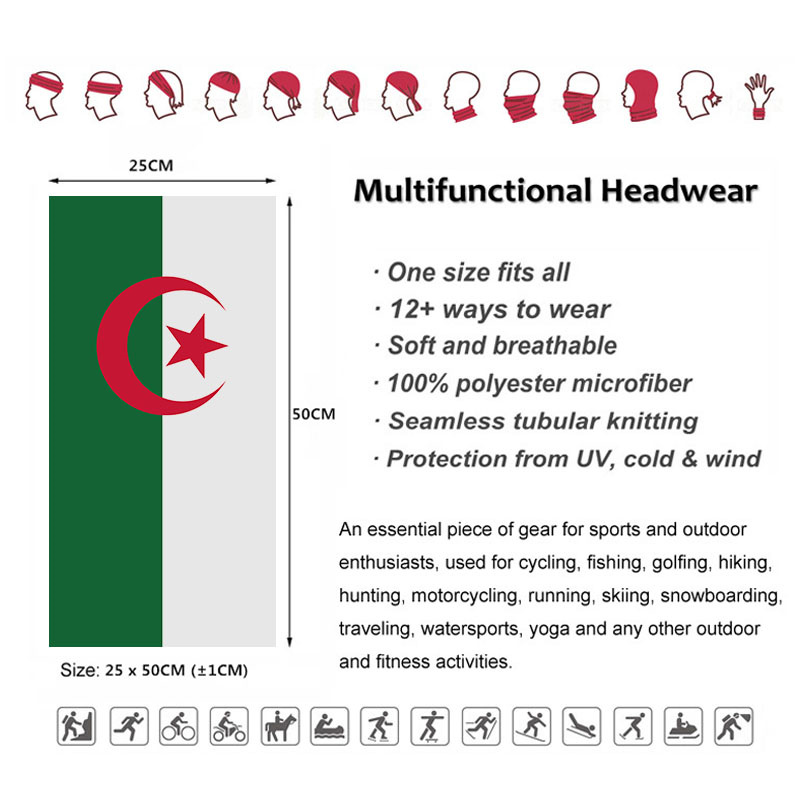 Algeria Flag Printed Bandana H - Cycling Gear Usa review and price