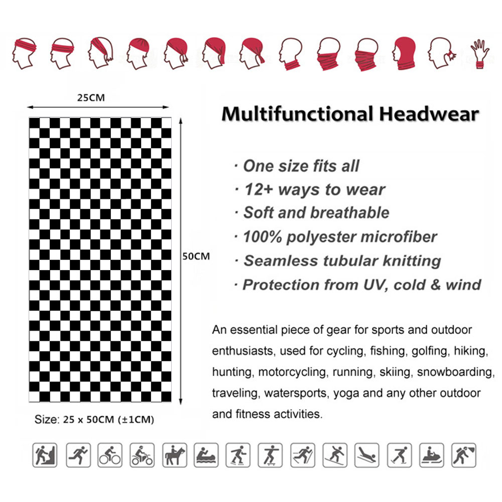 Checkered Ska Printed Headband - Cycling Gear Usa review and price